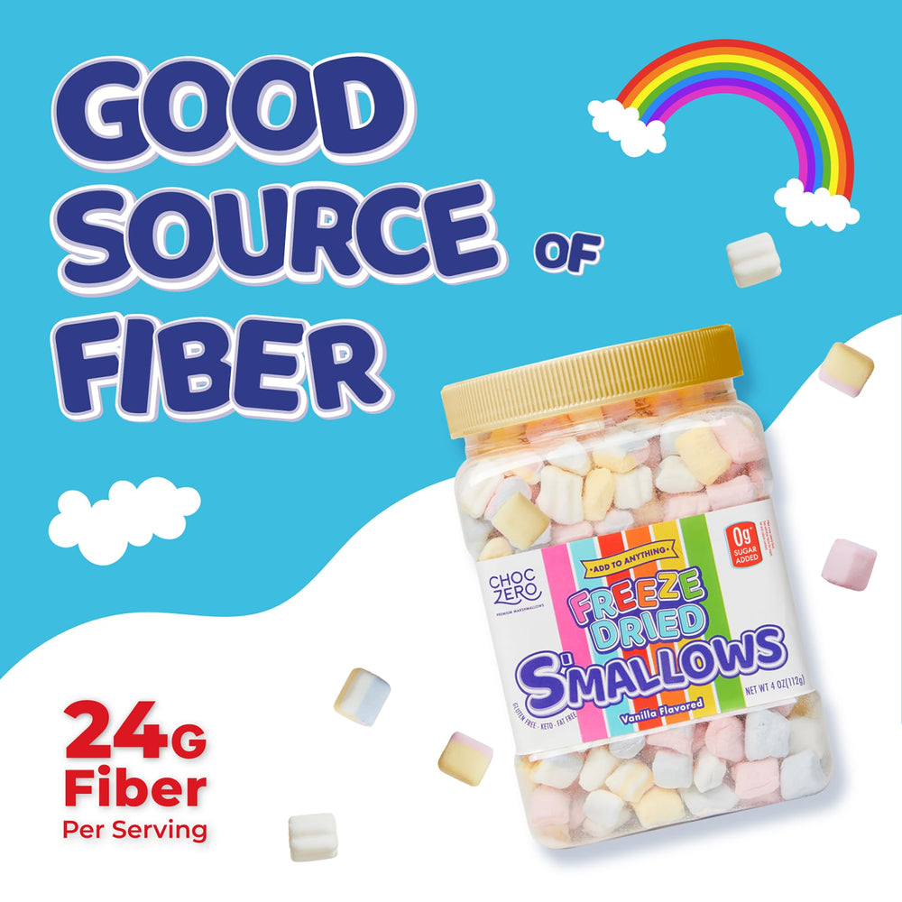 Kids enjoy breakfast with ChocZero shapes for a colorful, sugar-free crunch.