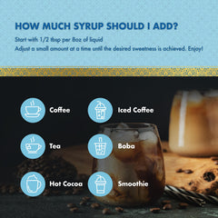 ChocZero French Vanilla syrup on iced coffee for a sugar-free option.