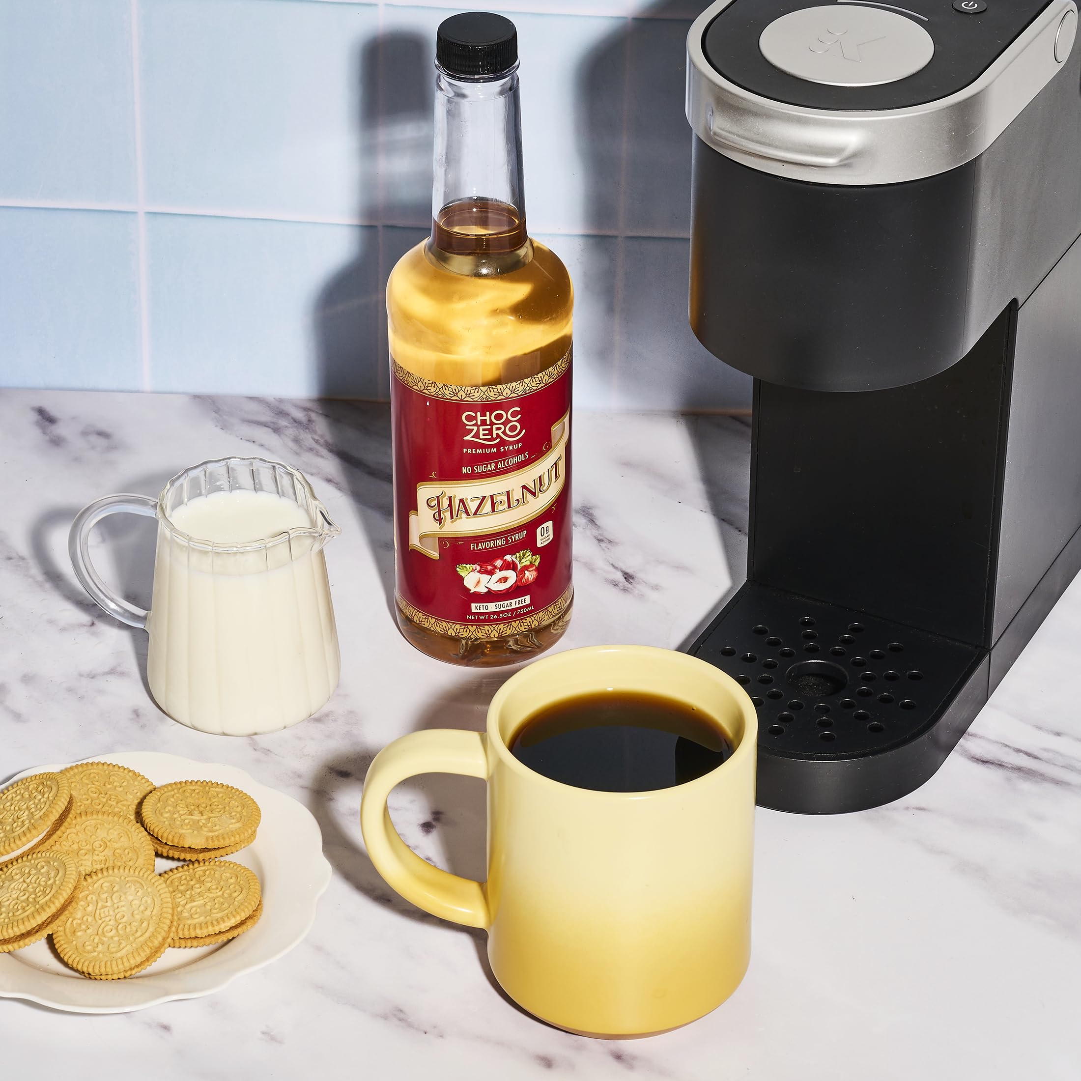 ChocZero hazelnut syrup supports keto friendly lifestyle.