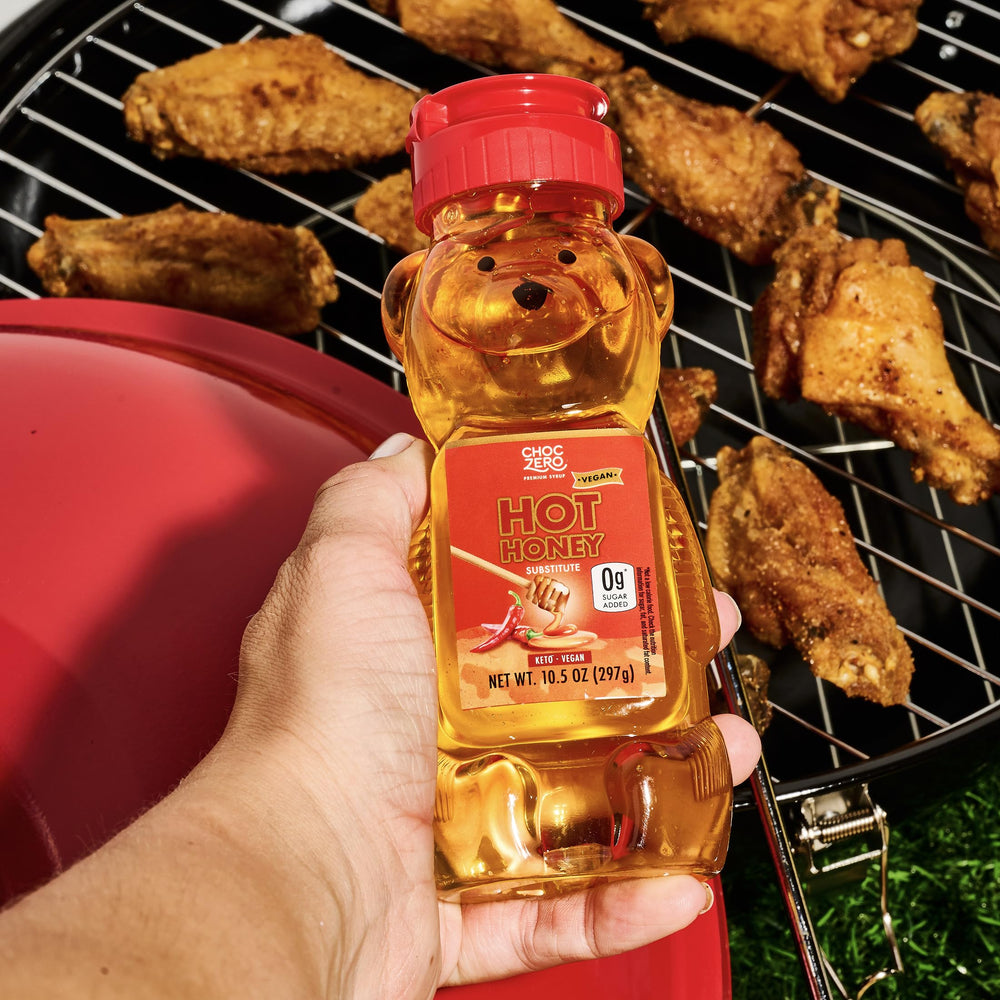 ChocZero hot honey biscuits dip; flavor enhancer.
