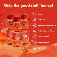 ChocZero hot honey wings glaze; spicy-sweet finish.