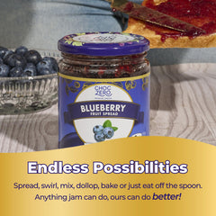 ChocZero Keto Blueberry Fruit Spread color from blue spirulina and beets