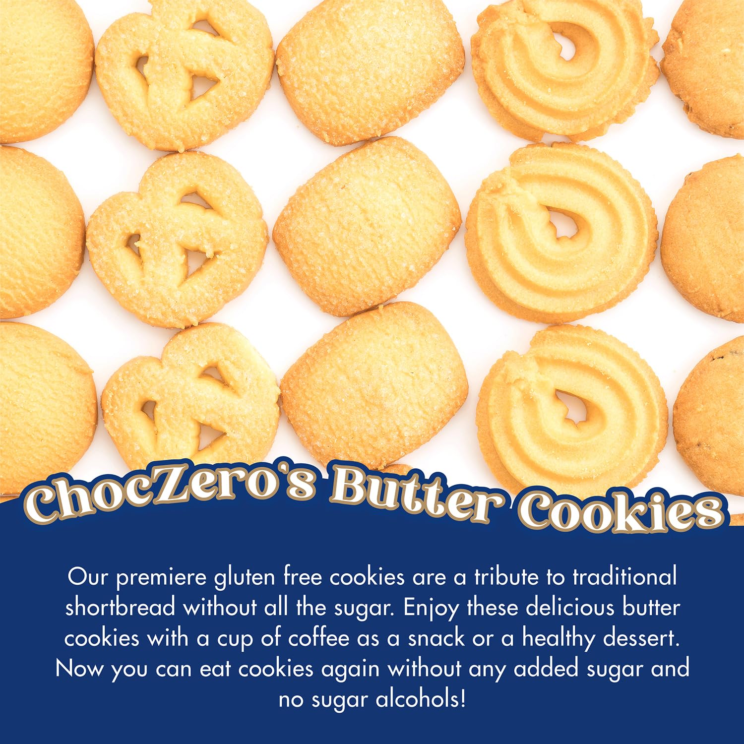 ChocZero Keto Butter Cookies ingredients shot highlighting monk fruit and prebiotic fiber.