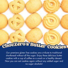ChocZero Keto Butter Cookies ingredients shot highlighting monk fruit and prebiotic fiber.