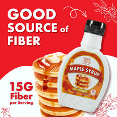 ChocZero Maple Syrup on ice cream as preservative-free dessert topping