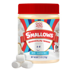 ChocZero marshmallow spread jar close-up showing creamy texture for keto snacking