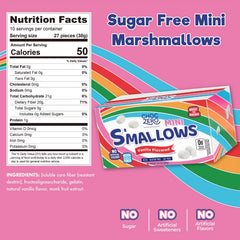 ChocZero Mini Marshmallows fiber-rich texture ideal for keto desserts.