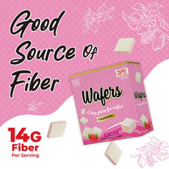 ChocZero strawberry wafer pack side—16 cookies per box.