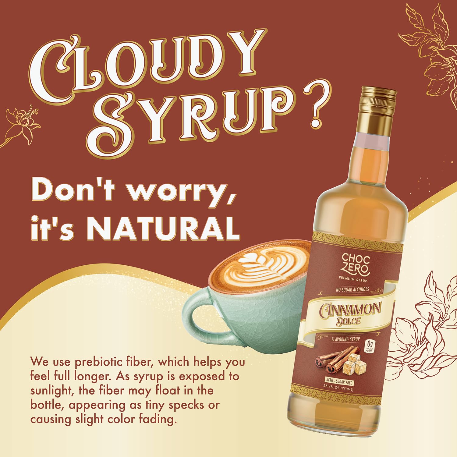ChocZero Cinnamon Dolce sugar-free syrup on yogurt for flavor without sugar