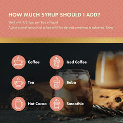 Close-up of ChocZero syrup label with vegan and gluten-free icons