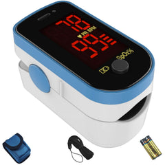 CHOICEMMED finger pulse oximeter blue front view for quick SpO2 checks