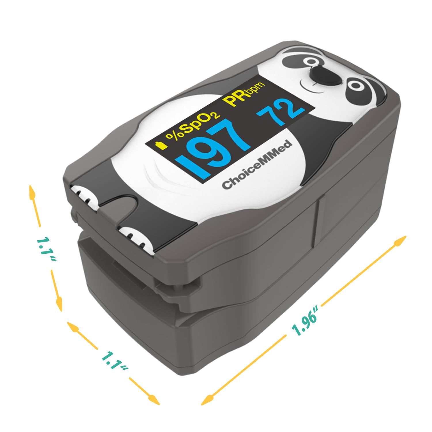 Compact protective case included with CHOICEMMED Panda oximeter.