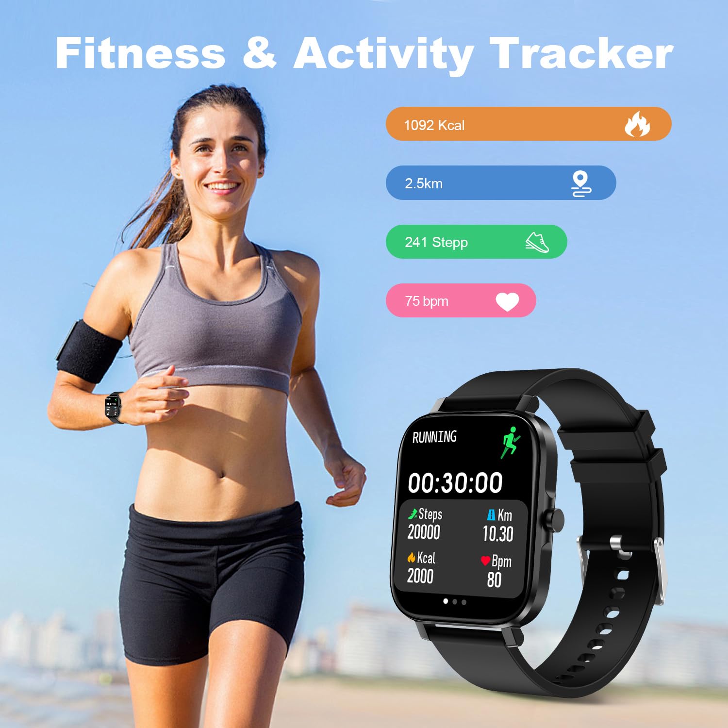 Choiknbo heart rate monitor tracks your pulse during workouts.