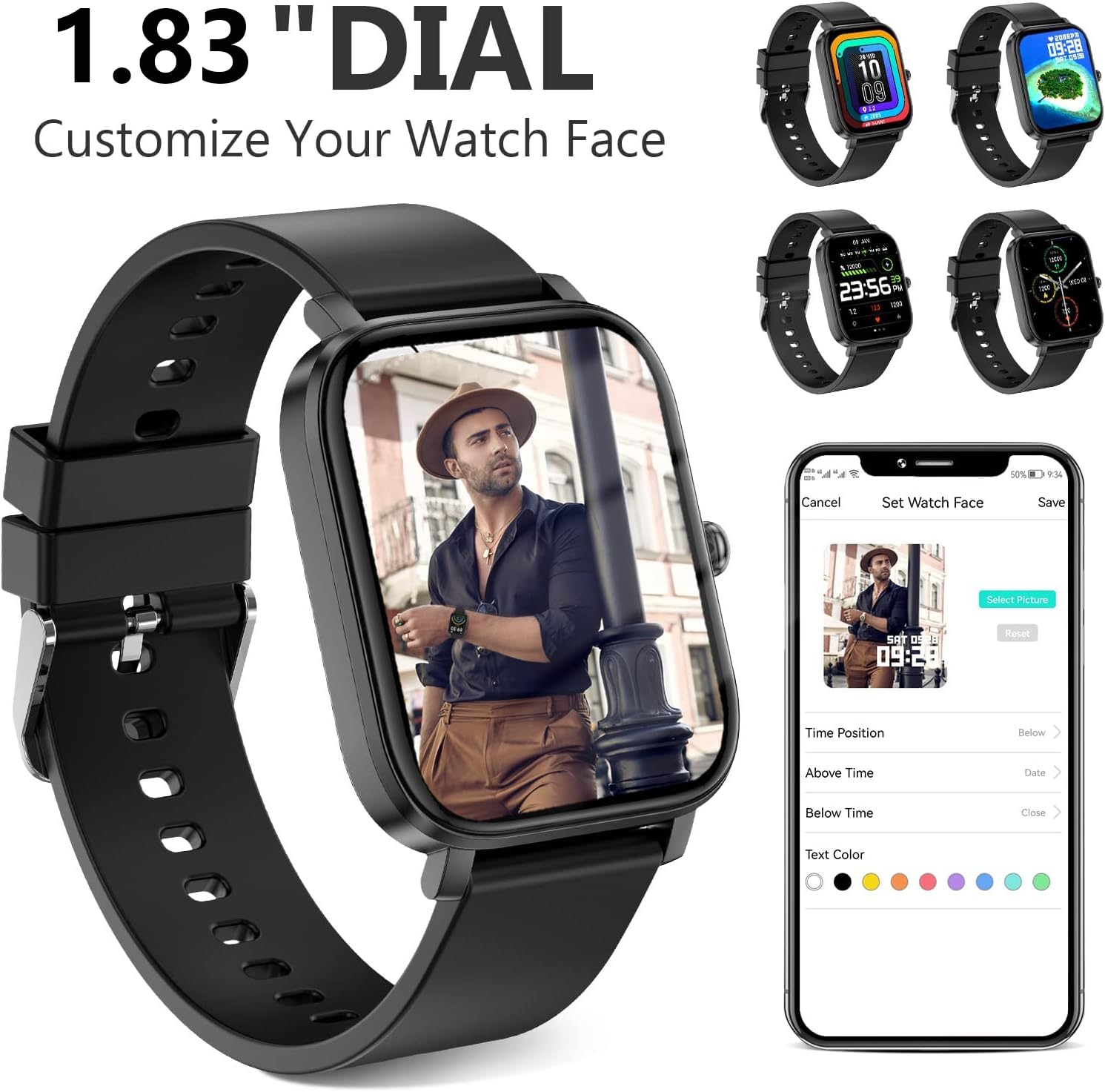 Choiknbo smartwatch notifications keep messages visible for quick replies.