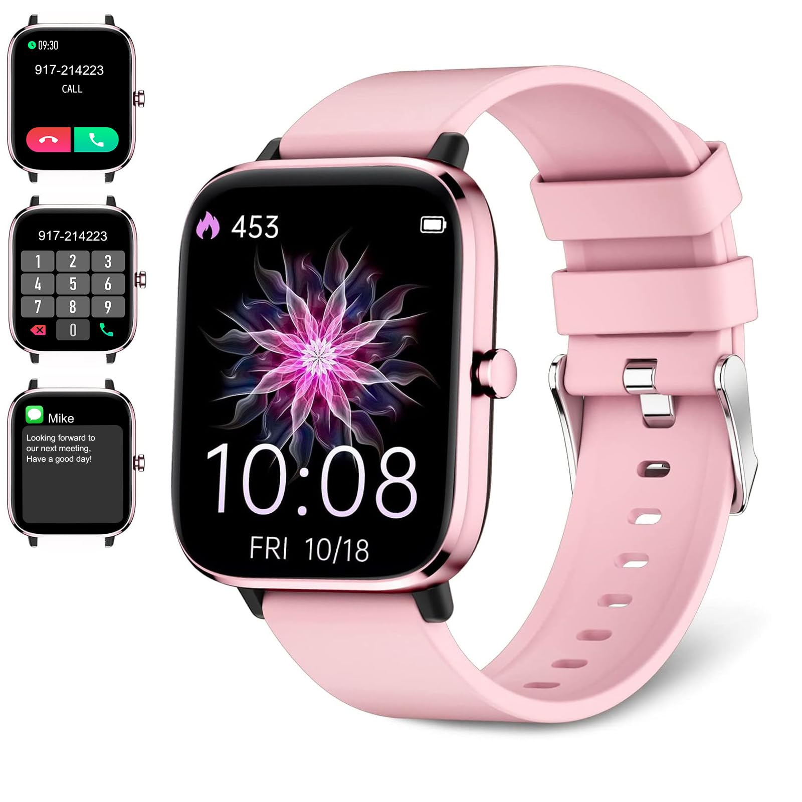 Choiknbo smartwatch for women displaying call function for hands-free communication.