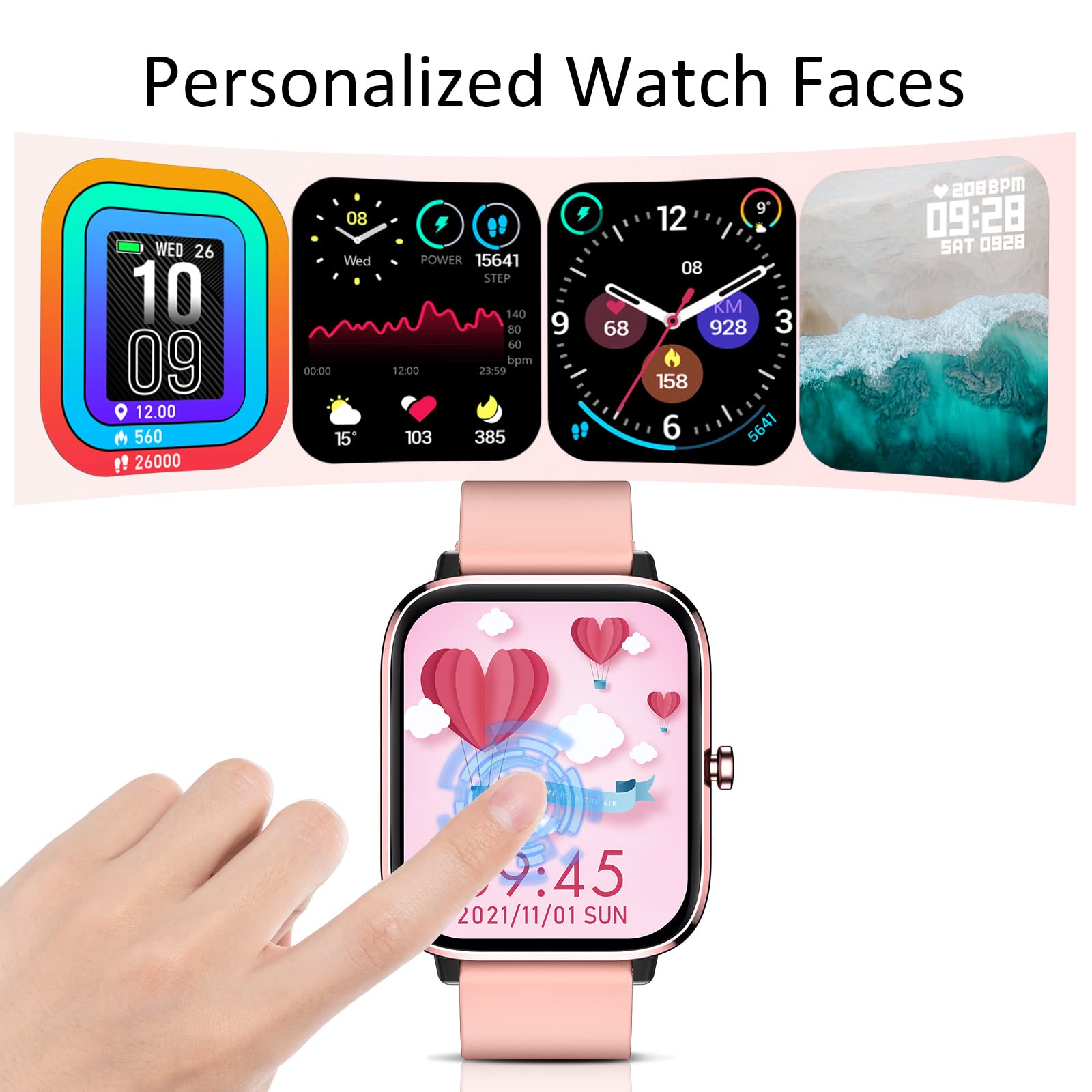 Choiknbo smartwatch for women with multiple sports modes for workouts.