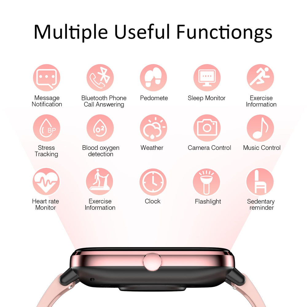 Choiknbo smartwatch for women IP68 waterproof for daily activities.