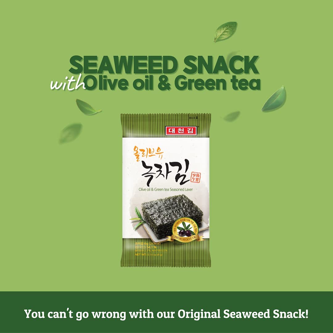 CHOI'S 1 Daechun seaweed snack green tea powder variant with refreshing aroma.