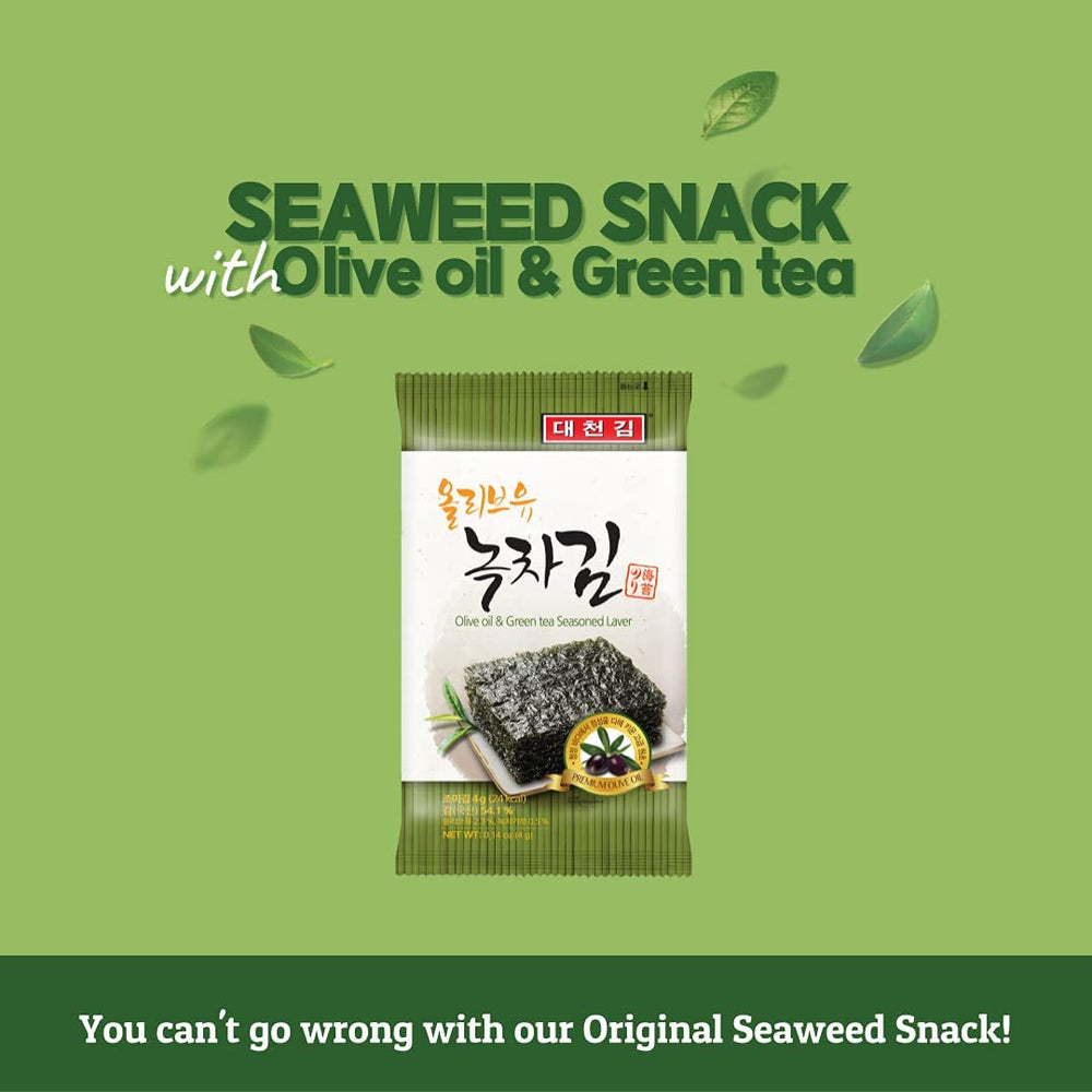 CHOI'S 1 Daechun seaweed snack green tea powder variant with refreshing aroma.