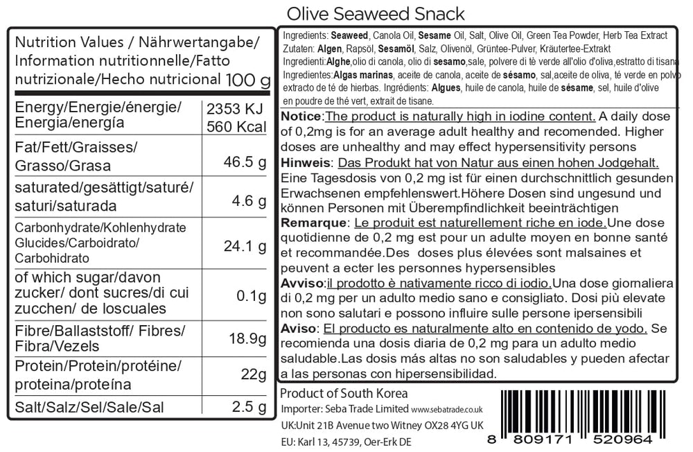 CHOI'S 1 Daechun seaweed snack sea salt flavor with savory crisp.