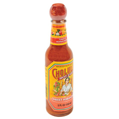 Cholula Sweet Habanero bottle with wooden cap enhances authentic flavor.