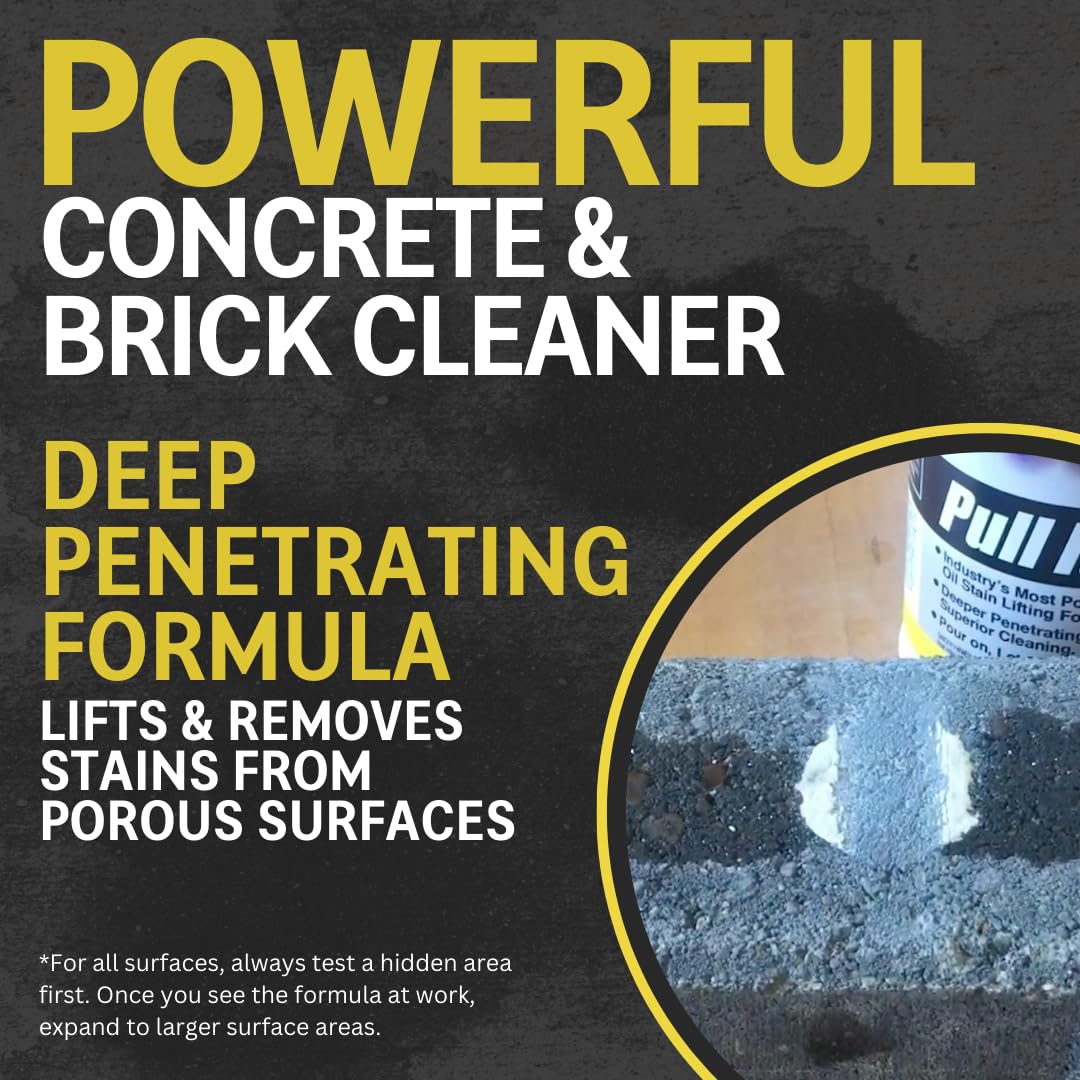 CHOMP! Pull It Out drying poultice on concrete draws out contaminants