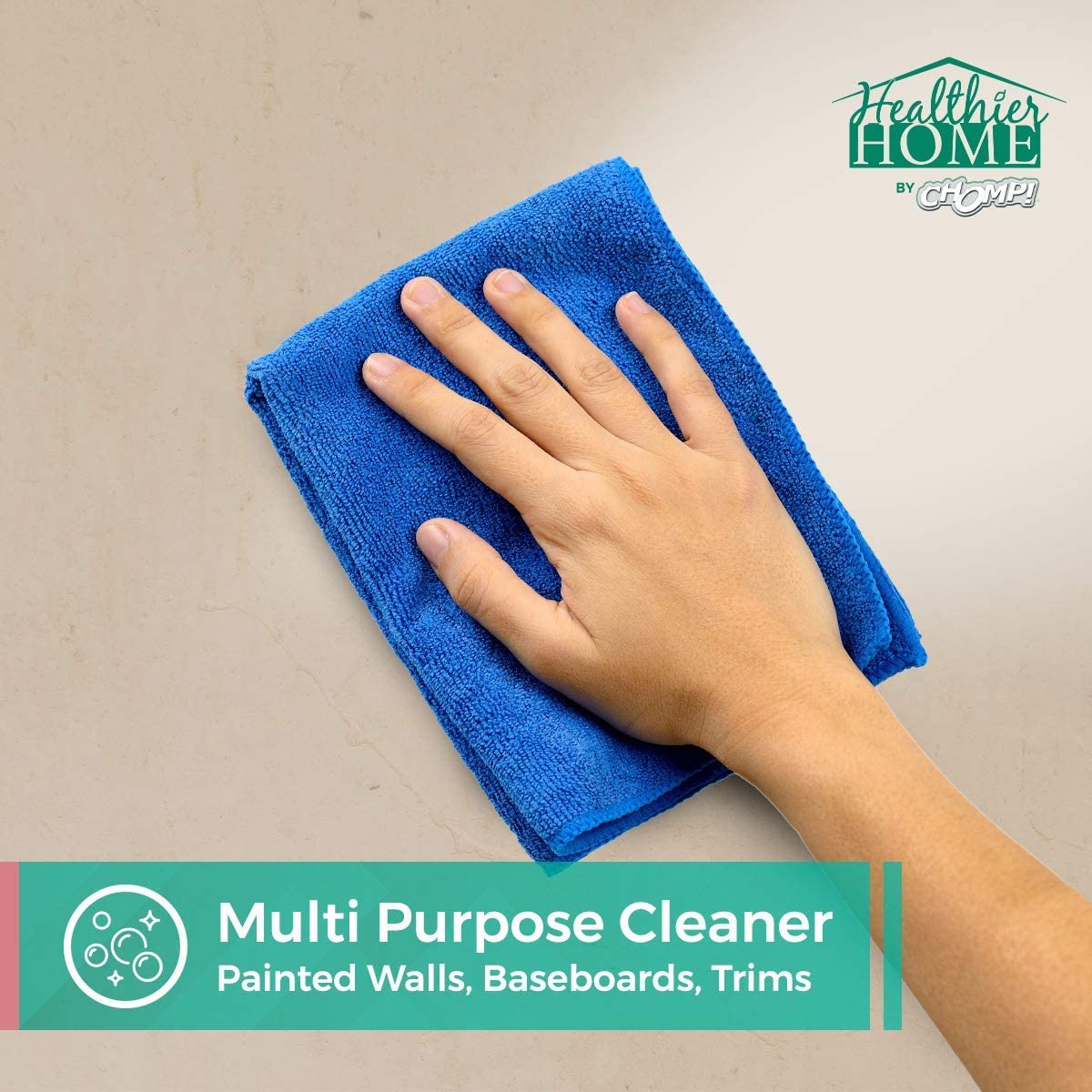 CHOMP! Wall cleaner targets dirt on ceilings and baseboards for a refreshed look.