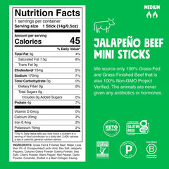 Chomps jalapeño jerky stick in hand for on-the-go protein.