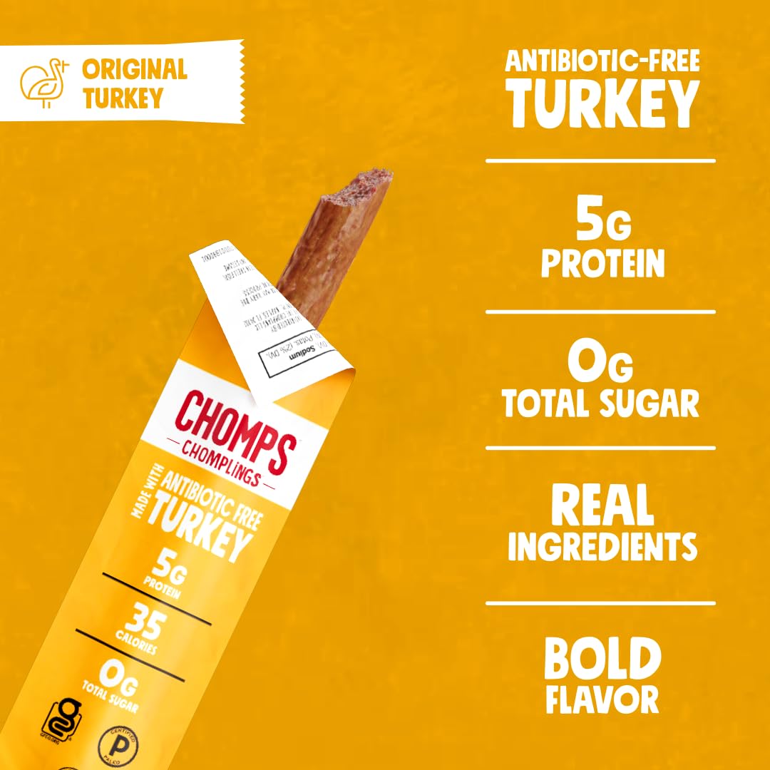 Chomps Original packaging highlights clean ingredients.