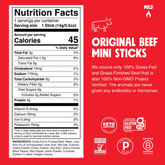 Chomps snack size grass-fed original beef jerky stick 24-pack box emphasizes value