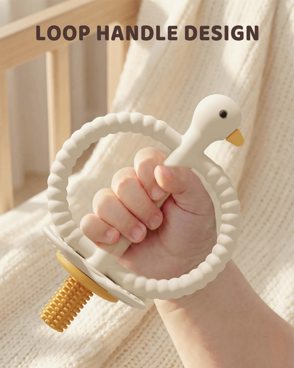 ChooKaChoo double-ring teether easy grip supports tiny hands