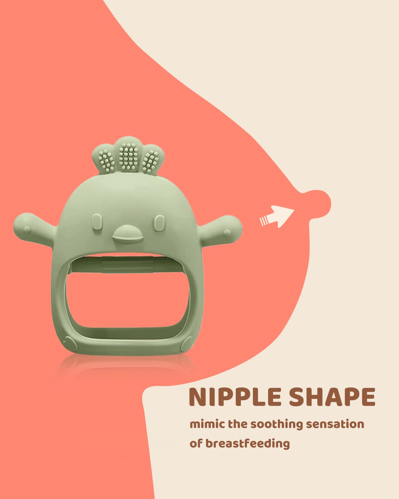 ChooKaChoo teething mitten textured surface comforts sore gums