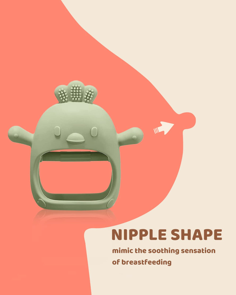 ChooKaChoo teething mitten textured surface comforts sore gums