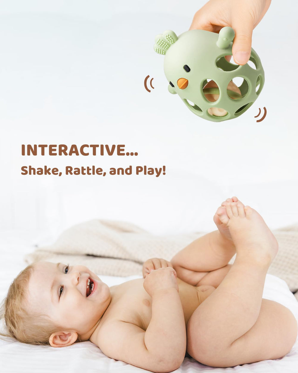 ChooKaChoo gift-ready teether and rattle with playful design