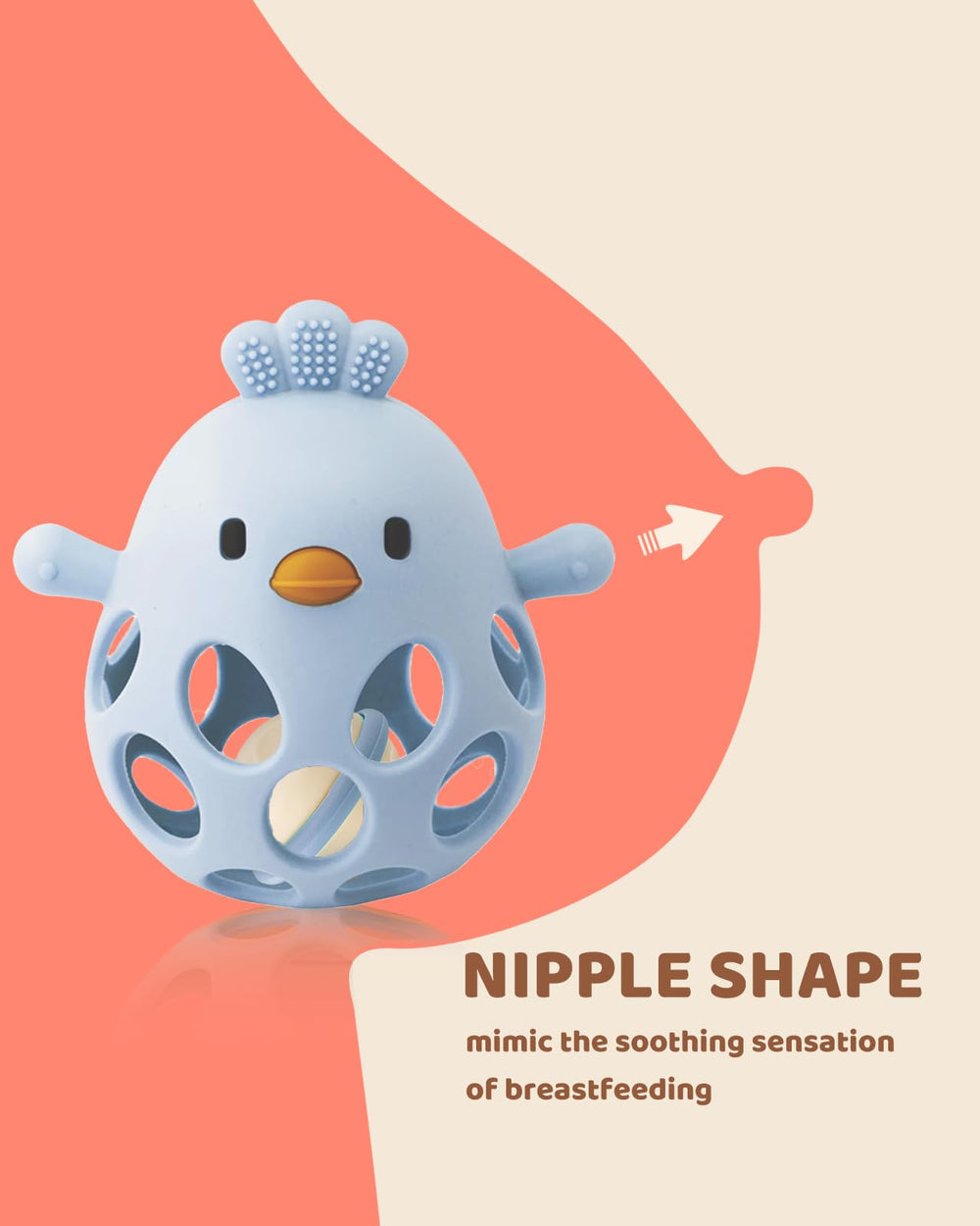 ChooKaChoo rattle egg provides engaging sounds for sensory play