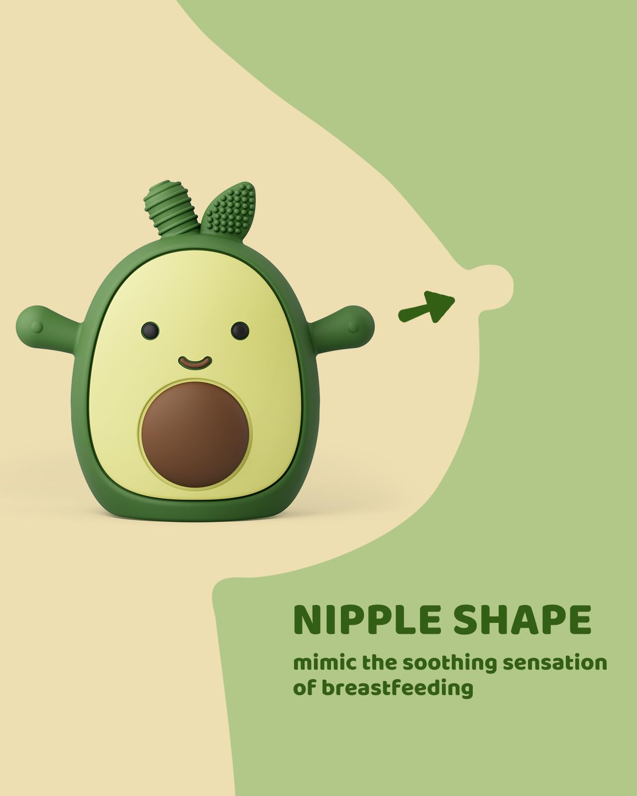 ChooKaChoo silicone teether with a textured surface to soothe gums.