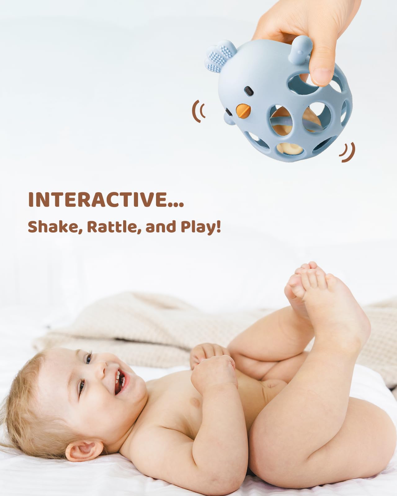 ChooKaChoo built-in rattle for gentle, engaging sound