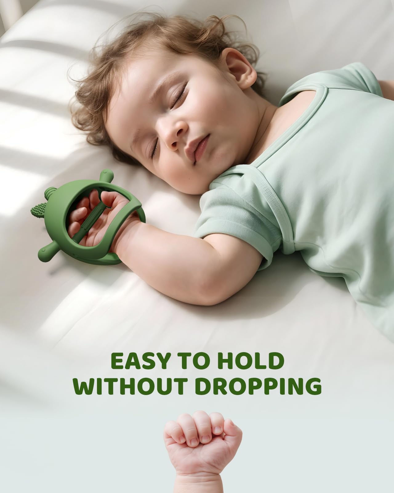 ChooKaChoo teething mitten inner grip bar aids baby's grasp.