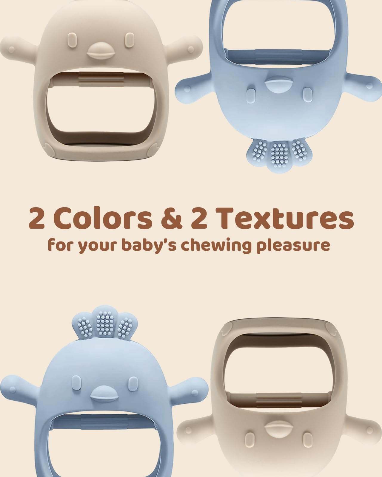 ChooKaChoo teething mitten on-the-go, ideal for travel and daycare moments