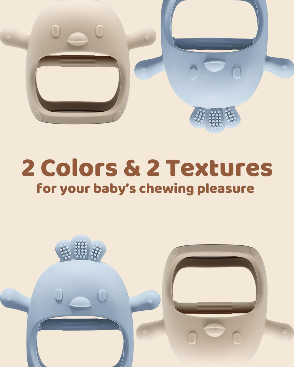 ChooKaChoo teething mitten on-the-go, ideal for travel and daycare moments