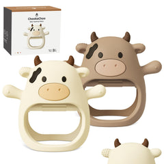 ChooKaChoo teathing mitten in soft silicone for easy grasp.