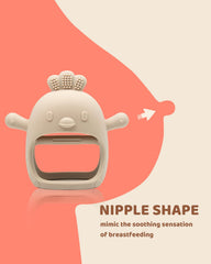 ChooKaChoo teething mitten textured surface eases budding teeth while baby explores
