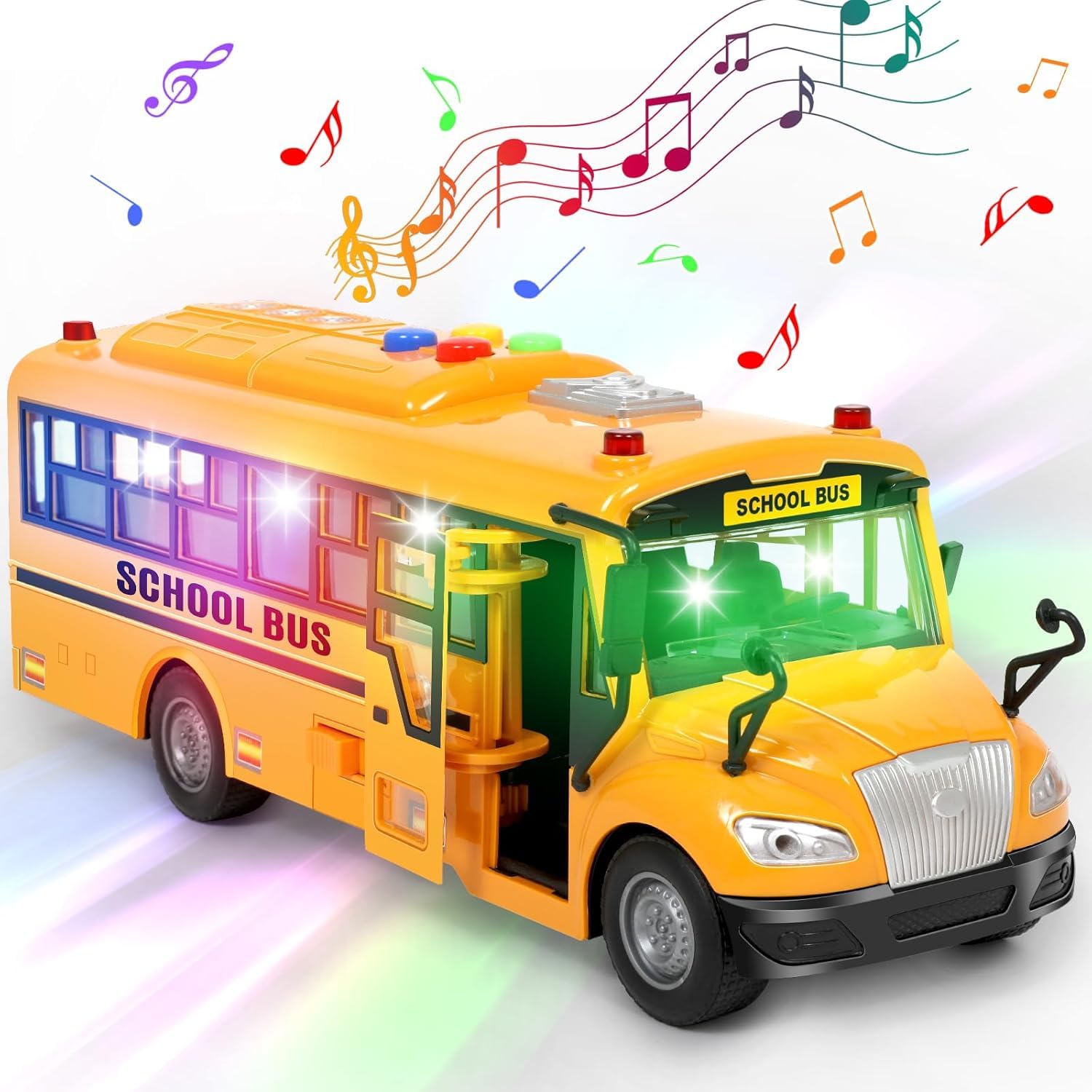 Choopheme birthday gift yellow bus delights kids with bright color and engaging motion.