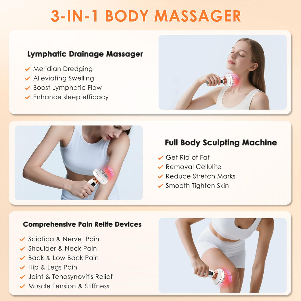 Choufaly cellulite and stretch mark massage with heat and vibration for firmer skin.
