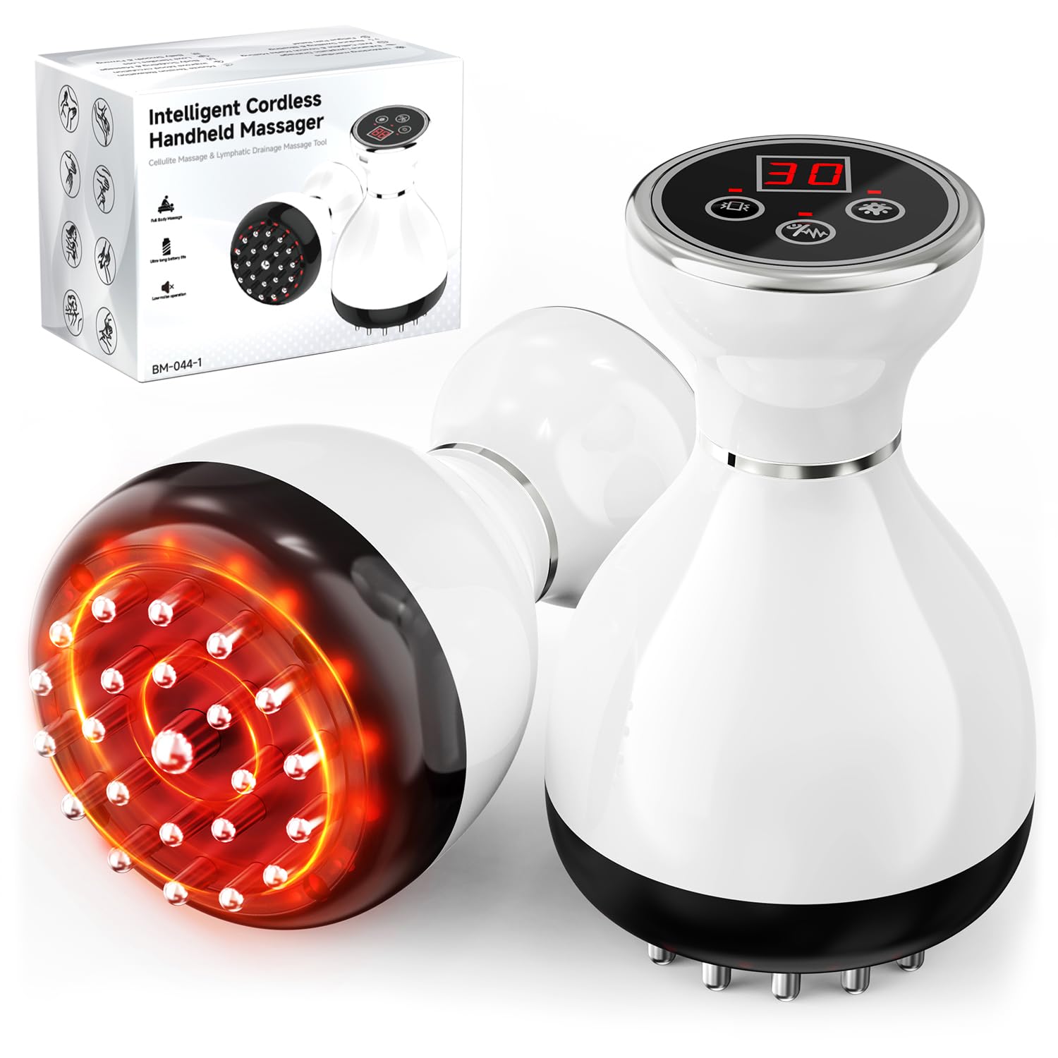 Choufaly lymphatic drainage massager front view for at-home contouring and relaxation