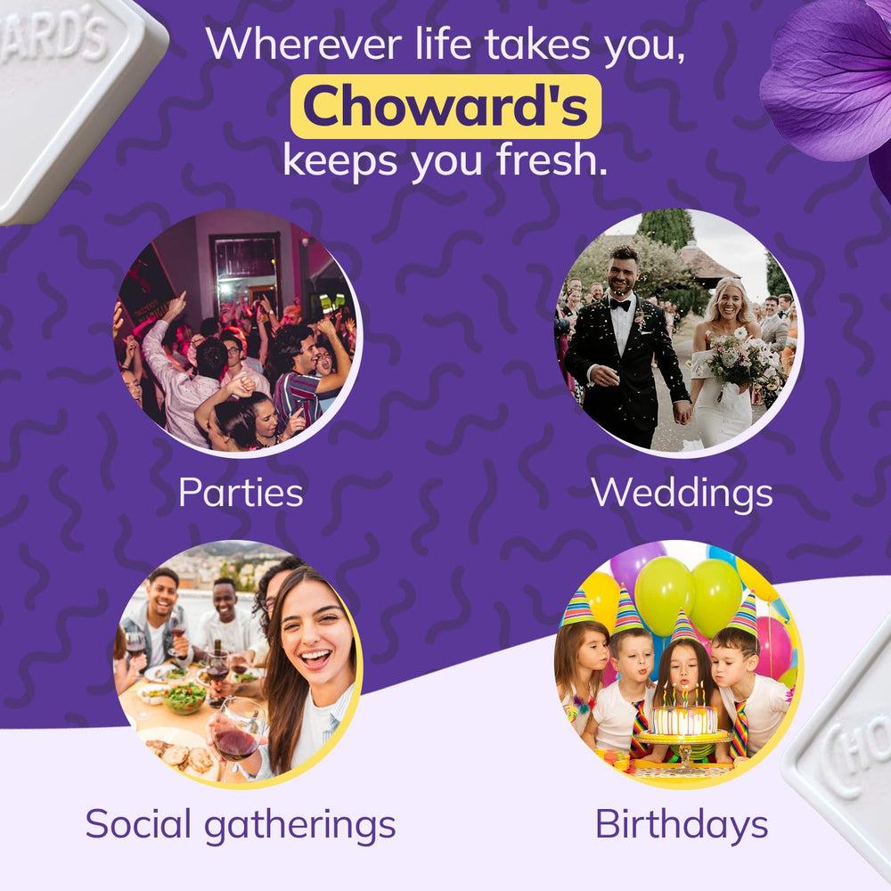 Choward's Violet Mints gift wrap, perfect party treat.