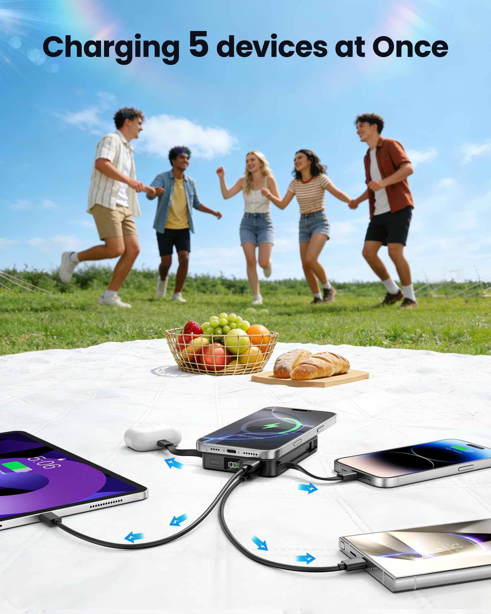 ChowChamps can power five devices simultaneously.