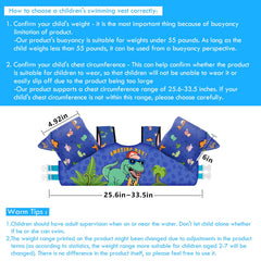 Chriffer Kids Swim Vest arm wings design aiding freedom of movement.