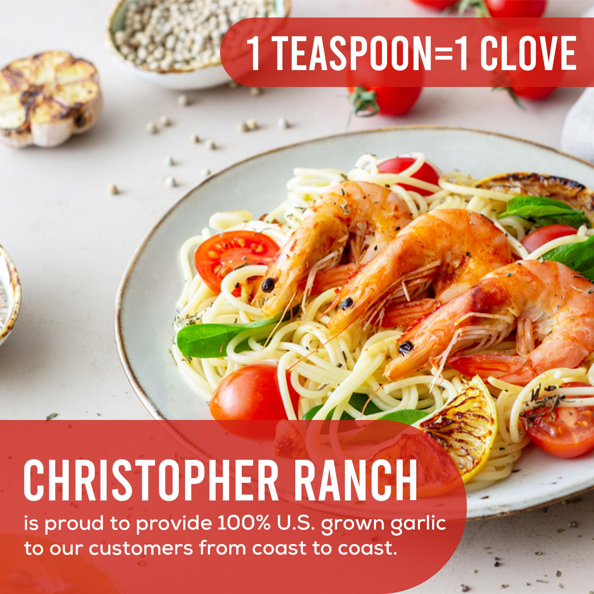 Christopher Ranch Pickled Garlic jar in pantry, a convenient cooking ingredient