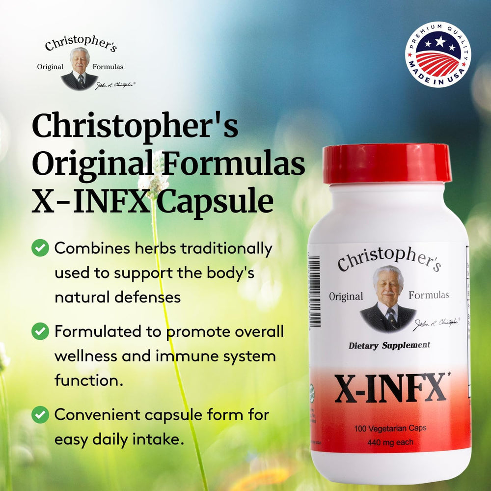Christopher's Original Formulas X-INFX packaging box signaling daily use